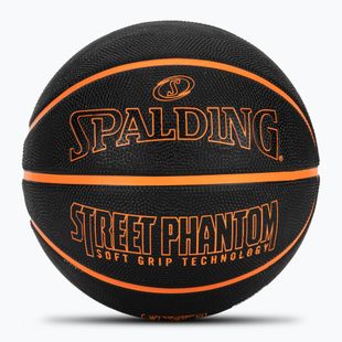 Basketbalová lopta Spalding Phantom basketball black/orange veľkosť 6