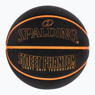 Basketbalová lopta Spalding Phantom basketball black/orange veľkosť 6