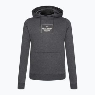 Pánska trekingová mikina Helly Hansen F2F Organic Cotton Hoodie ebony melange