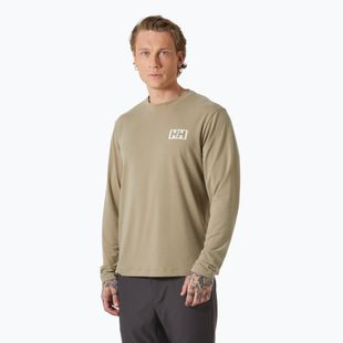 Pánske tričko longsleeve Helly Hansen Skog Graphic pebble
