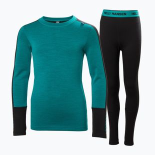 Detská súprava termoprádla Helly Hansen JR Lifa Merino Midweight signal green