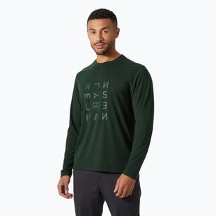 Pánske tričko longsleeve Helly Hansen Skog Graphic dark jungle