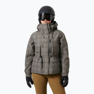 Dámska lyžiarska bunda Helly Hansen Nora Insulated 2.0 pebble broxburn plaid aop