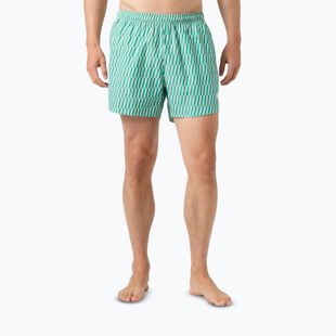 Pánske jachtárske šortky Helly Hansen Newport Trunk 4.5" dark mint offset stripe ao
