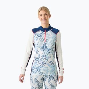 Dámska termoregulačná mikina Helly Hansen Lifa Merino Midweight Gra 1/2 Zip jasne modrá nová nordická aop