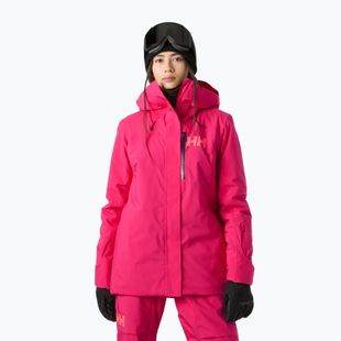 Dámska lyžiarska bunda Helly Hansen Powshot cranberry