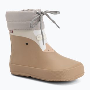 Detské gumáky Viking Alv Barefoot Paw Print beige