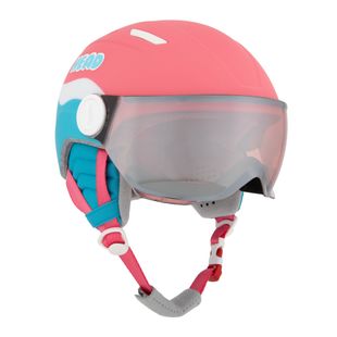 Detská lyžiarska prilba HEAD Maja Visor pink/blue/silver red