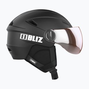 Lyžiarska prilba Bliz Strike Visor matte black/ orange silver mirror