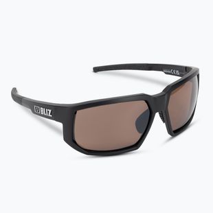 Cyklistické okuliare Bliz Arrow Polarized S3 matné čierne/hnedé strieborné zrkadlo