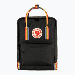 Mestský batoh Fjällräven Kanken Rainbow 16 l black/ rainbow pattern