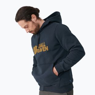Pánska mikina s kapucňou Fjällräven Logo navy blue F84144