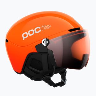 Detská lyžiarska prilba POC POCito Obex Visor S2 Jr fluorescent orange