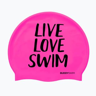 Plavecká čiapka BuddySwim LLS Silicone pink