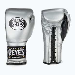 Boxerské rukavice Cleto Reyes Lace Up Sparring silver