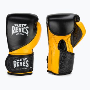 Boxerské rukavice Cleto Reyes High Precision Training Leather black/yellow