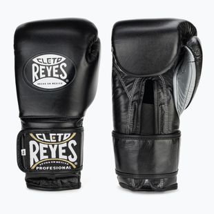 Boxerské rukavice Cleto Reyes Velcro Sparring black/silver