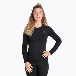 Dámska termoakčná mikina ODLO Active Warm Bl Top Crew Neck black