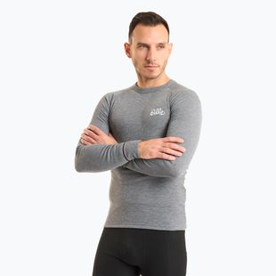 Pánsky termoaktívny longsleeve  ODLO Active Warm Originals Bl Top Crew Neck odlo steel grey melange