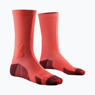 Pánske ponožky X-Socks Trailrun Discover Crew fluo red/namib red