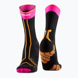 Ponožky X-Sock Trailrun Terraskin Expert Crew x black/fluo pink/blazing orange