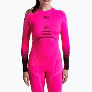 Dámska termo bielizeň X-Bionic Invent Graphics LS fluo pink/x white