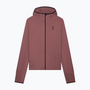 Pánska bežecká mikina On Climate Zip Hoodie barberry