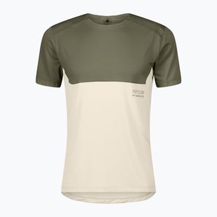 Men's running shirt SCOTT Endurance Tech hay green/cotton white