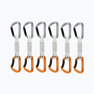 Lezecké expresky Mammut Sender Keylock 12 cm Quickdraws 6 pcs. straight gate/bent gate key lock, light grey/gold