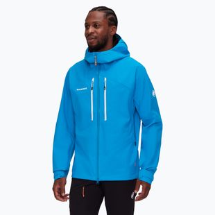 Mammut pánska bunda do dažďa Taiss HS Hooded glacier blue