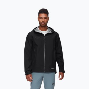Pánska nepremokavá bunda Mammut Crater Light HS Hooded Jacket Men black