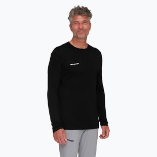 Pánske tričko Longsleeve Mammut Tree Wool FL black 01690
