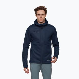 Pánska softshellová bunda Mammut Ultimate VIII Softshell Hooded navy