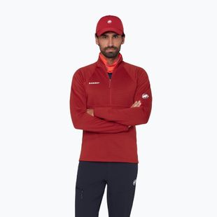 Pánska mikina Mammut Taiss ML Half Zip Pull dark mammut red