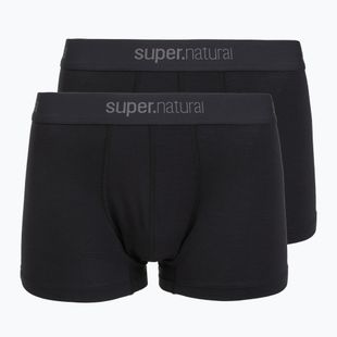 Pánske termo boxerky super.natural Tundra 175 2 páry jet black/jet black