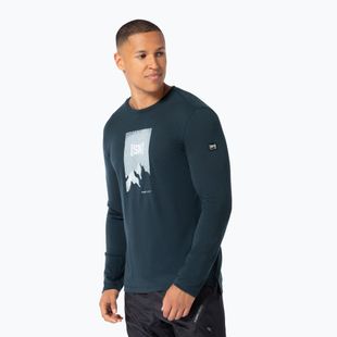 Pánsky longsleeve super.natural 2 Pitch blueberry/various