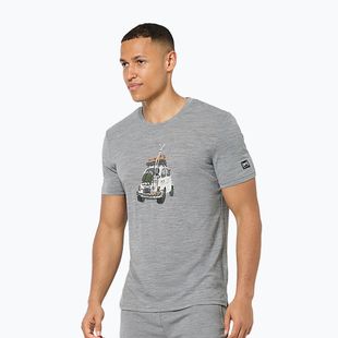 Pánske tričko super.natural Carski cashmere grey melange/various