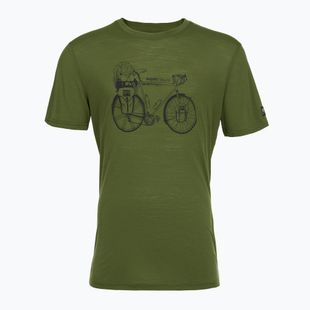 Pánske tričko super.natural Bicycle Nomad Tee chive/jet black