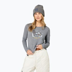 Dámske tričko longsleeve super.natural Apres Ski cashmere grey melange/various