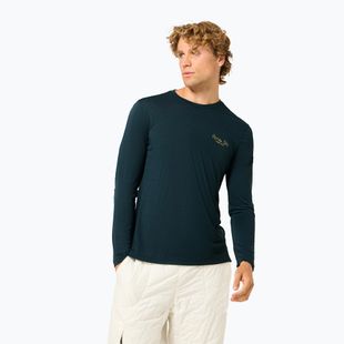 Pánske tričko longsleeve super.natural Apres Ski blueberry/various
