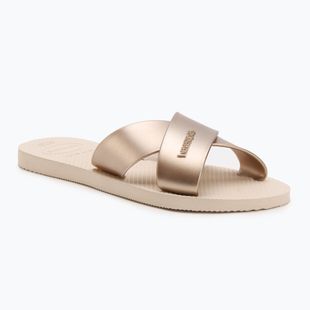 Dámske žabky Havaianas Aqua Metallic beige