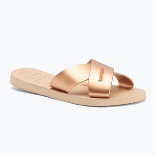 Dámske žabky Havaianas Aqua Metallic golden