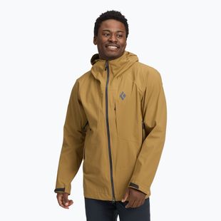 Pánska bunda do dažďa Black Diamond Highline Stretch Shell flax