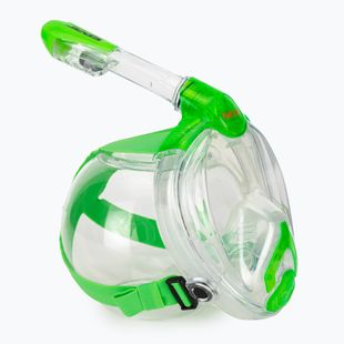 Detská celotvárová maska na šnorchlovanie SEAC Libera lime transparent/lime