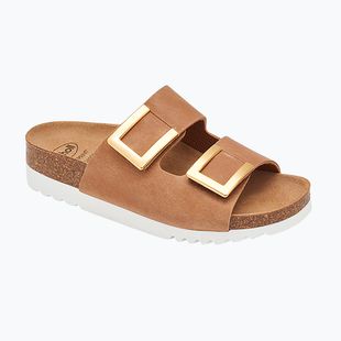 Dámske šľapky Scholl Montery 2 Straps Ad Med cognac