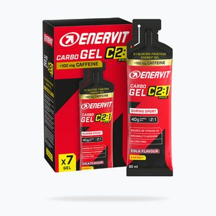 Súprava energetických gélov Enervit Carbo Gel C2: 1Pro 7 pcs x 60 ml cola with caffeine