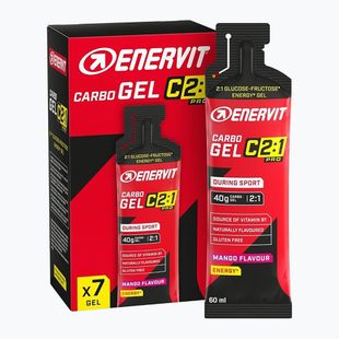 Súprava energetických gélov Enervit Carbo Gel C2:1Pro 7 pcs x 60 ml mango