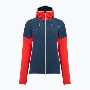 Dámska trekingová mikina La Sportiva Session Tech Hoody storm blue/cherry tomato