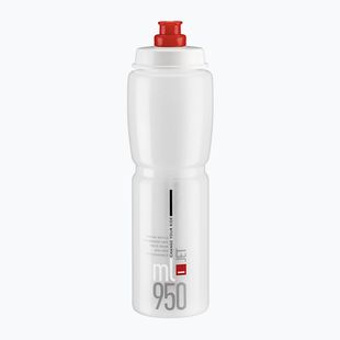 Cyklistická fľaša Elite Jet 950 ml clear/red logo