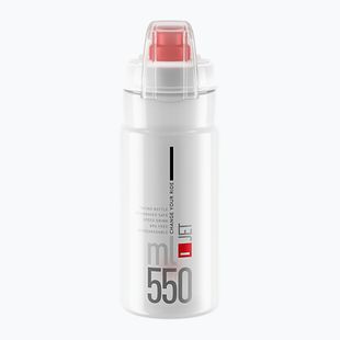 Cyklistická fľaša Elite Jet Plus 550 ml clear/red logo